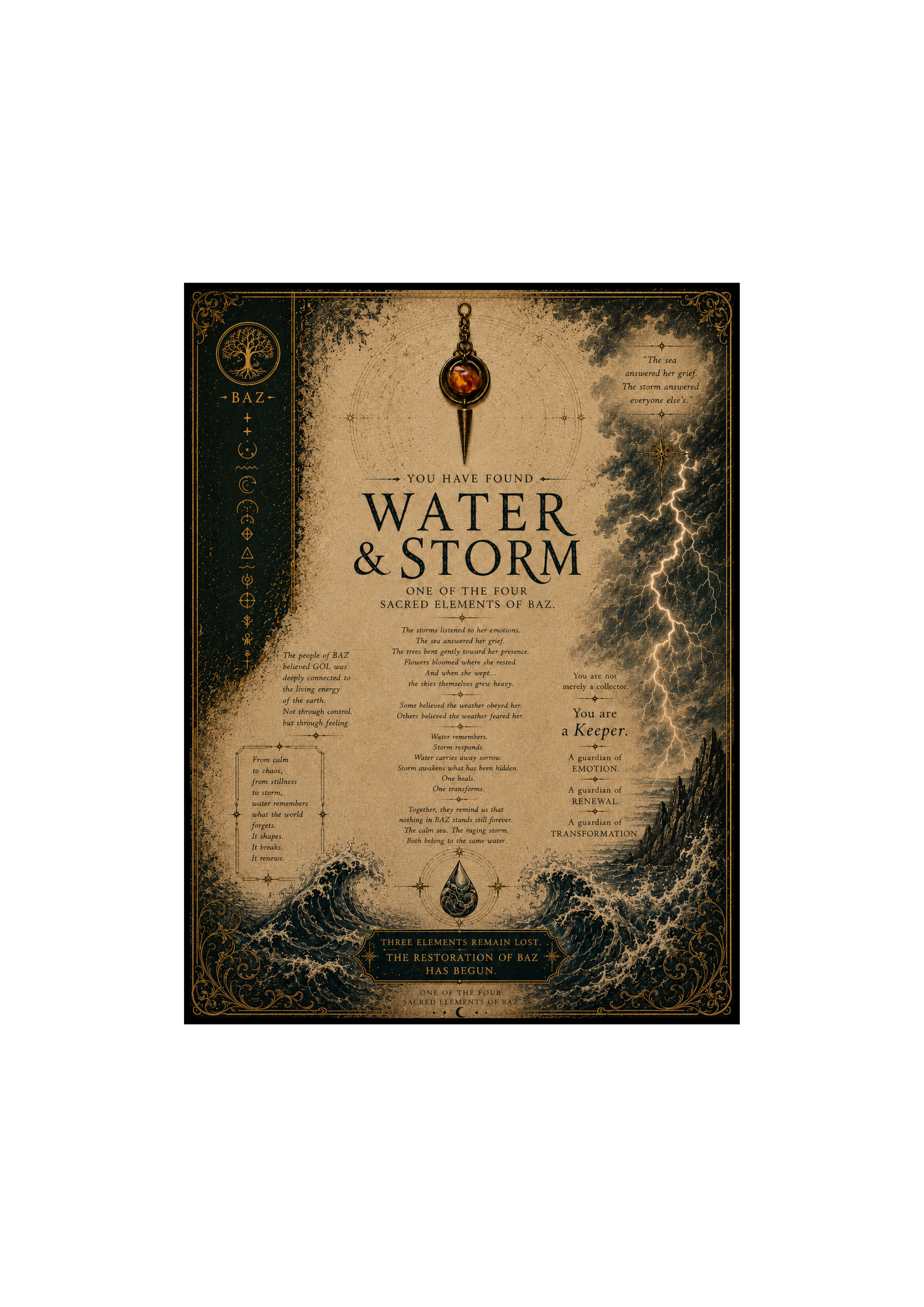 Sacred Element: WATER & STORM